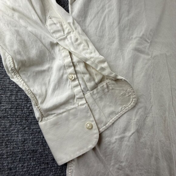 Gitman Bros USA Cotton Point TTX 16 35 Oxford Yellow Pocket Long Sleeve American - Picture 11 of 13